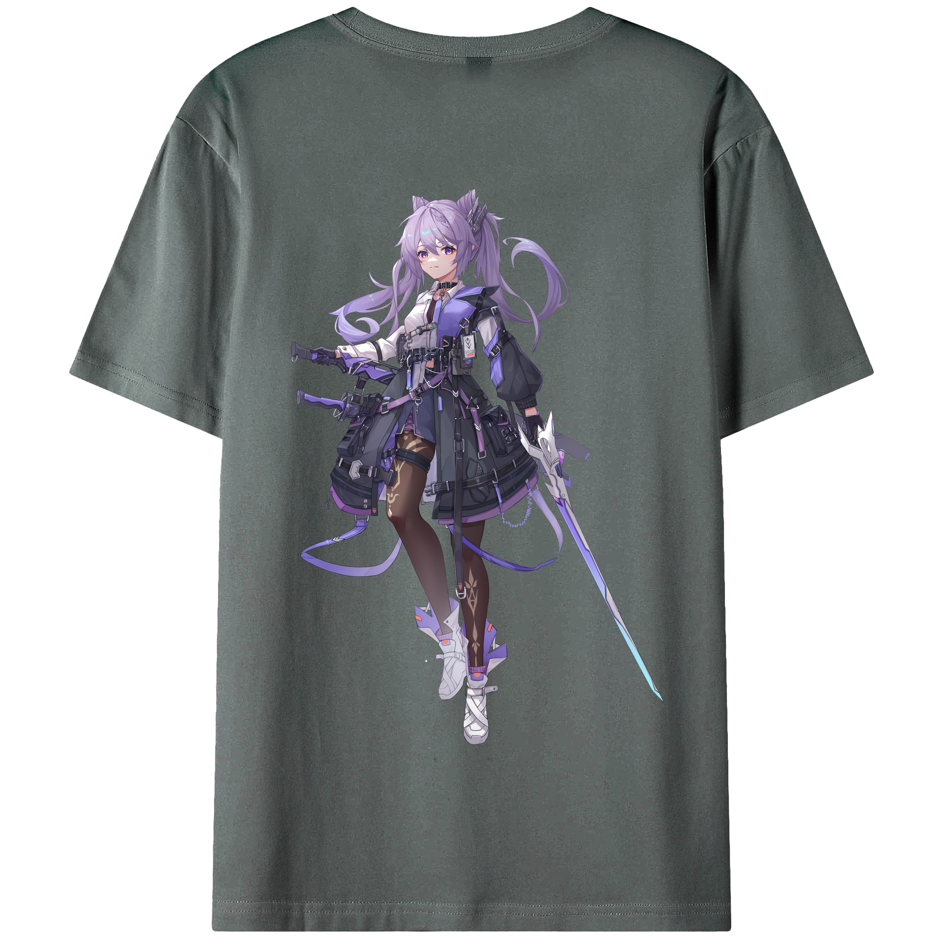 げんし神 刻晴 こくせい genshin Kokusei 綿100％半袖Tシャツ（背面プリント）